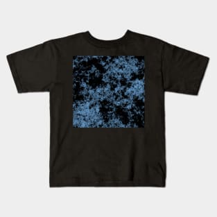 Abstract Pattern Texture Black / Blue Kids T-Shirt